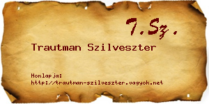 Trautman Szilveszter névjegykártya